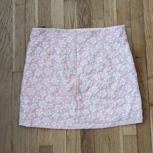 Wild Fable Bodycon mini skirt Set light pink floral NWT - Picture 3 of 4